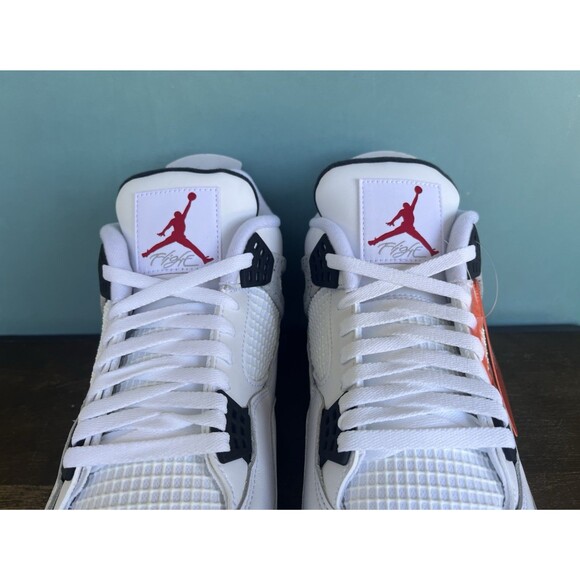 Air Jordan 4 Retro TD "White Cement" Football Cleats Men's Size 15 HQ0207-106 - Picture 8 of 11